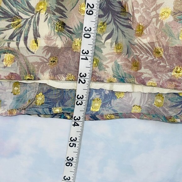 Amuse Society Eva Luna Floral Chiffon Long-Sleeve Mini Dress Size S - Picture 14 of 14